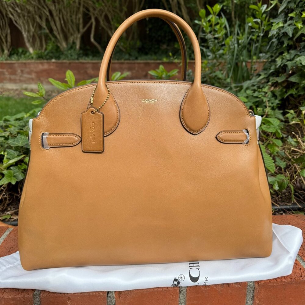 NWT Auth Coach Empire 40 Carryall Honey Brown Bag